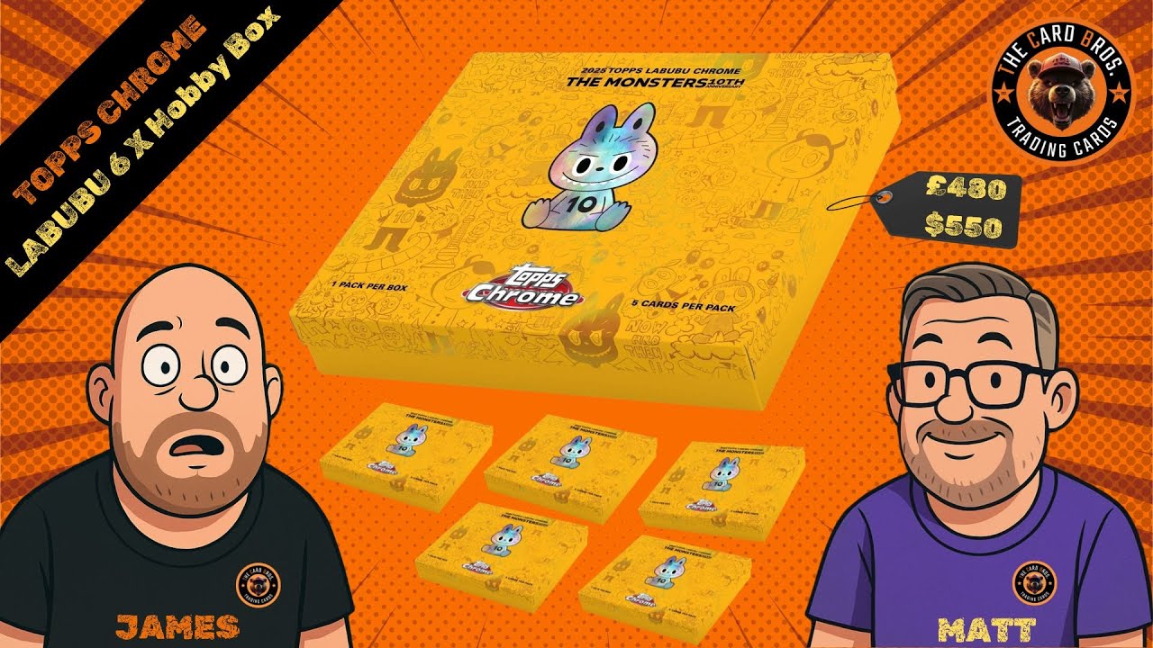 Коллекция Topps Chrome Labubu, посвященная 10-летию компании, - открытие 6 коробок.