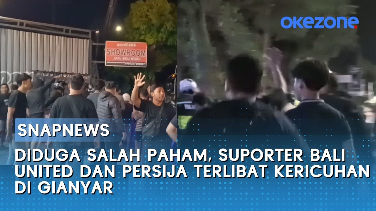 Diduga Salah Paham, Suporter Bali United Dan Persija Terlibat Kericuhan di Gianyar
