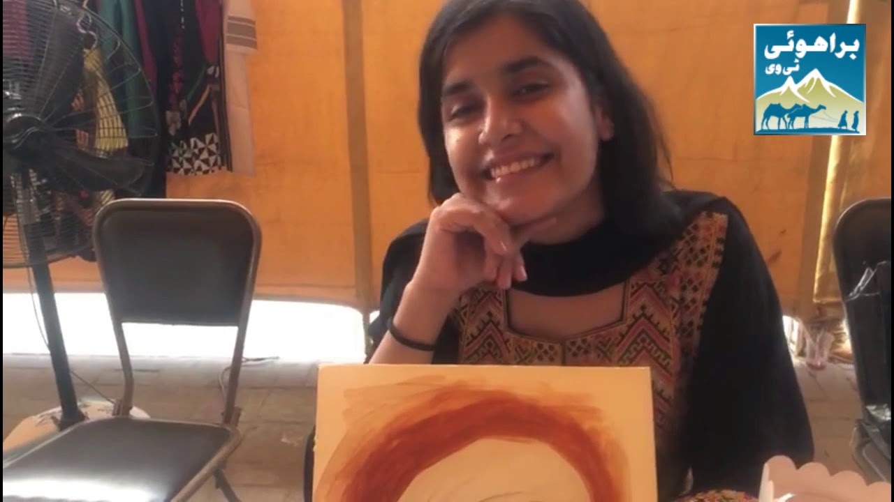 Brahui Girl's Love for Her Language - Prepares Portrait of Baba-e-Brahui Late Noor Mohammed Parwana