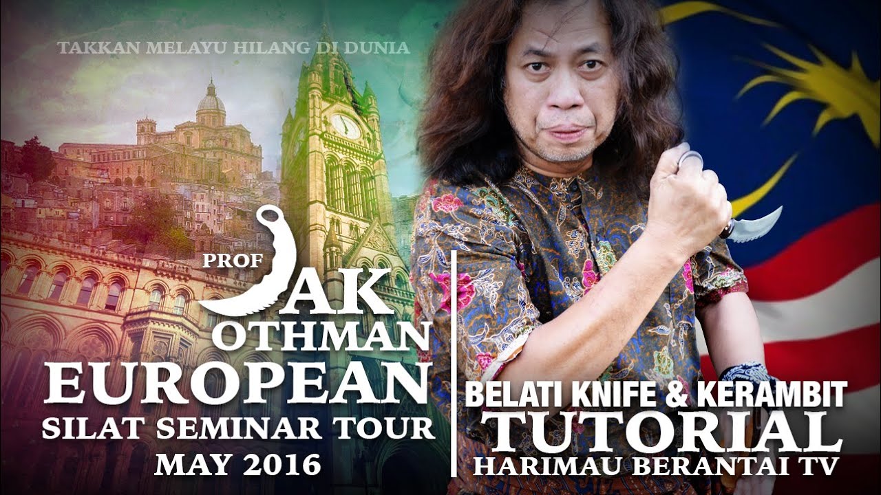 Prof Jak Belati Knife (icepick grip) & Flipping the Kerambit. Silat Harimau Berantai!