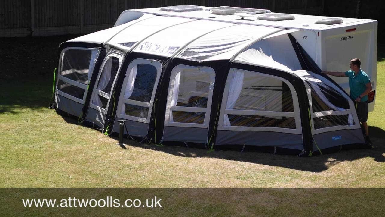 Kampa Frontier Air Pro Awning Pitching & Packing Video (Real Time)