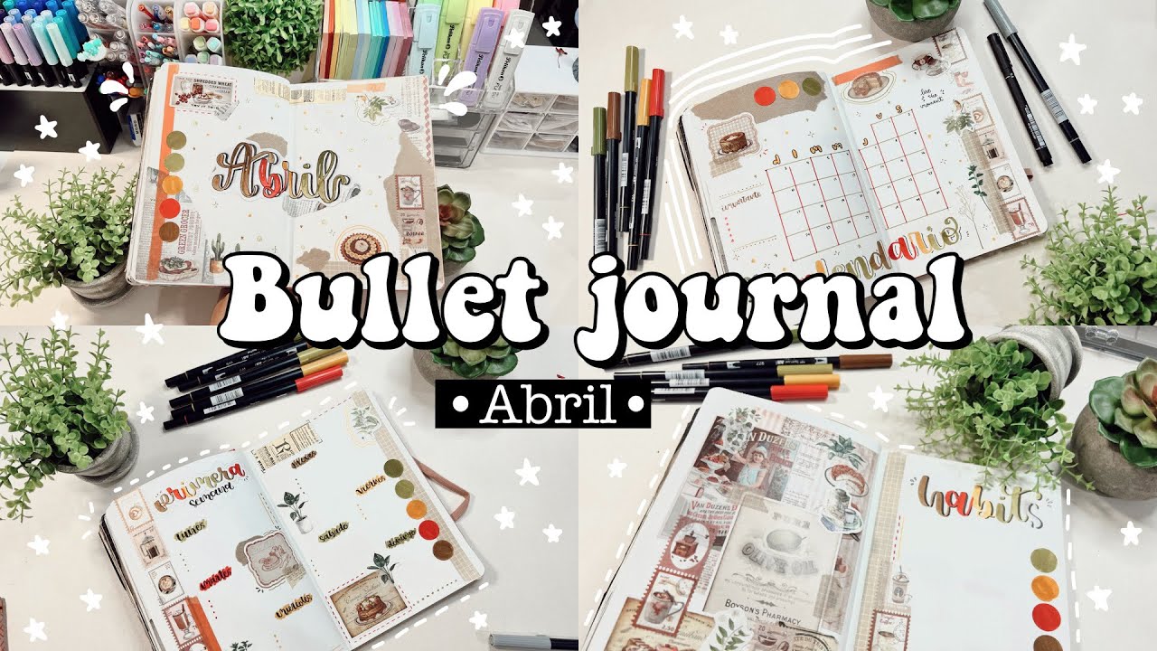 ✨Bullet Journal Abril✨// Planea abril conmigo🪴📚📝🤍