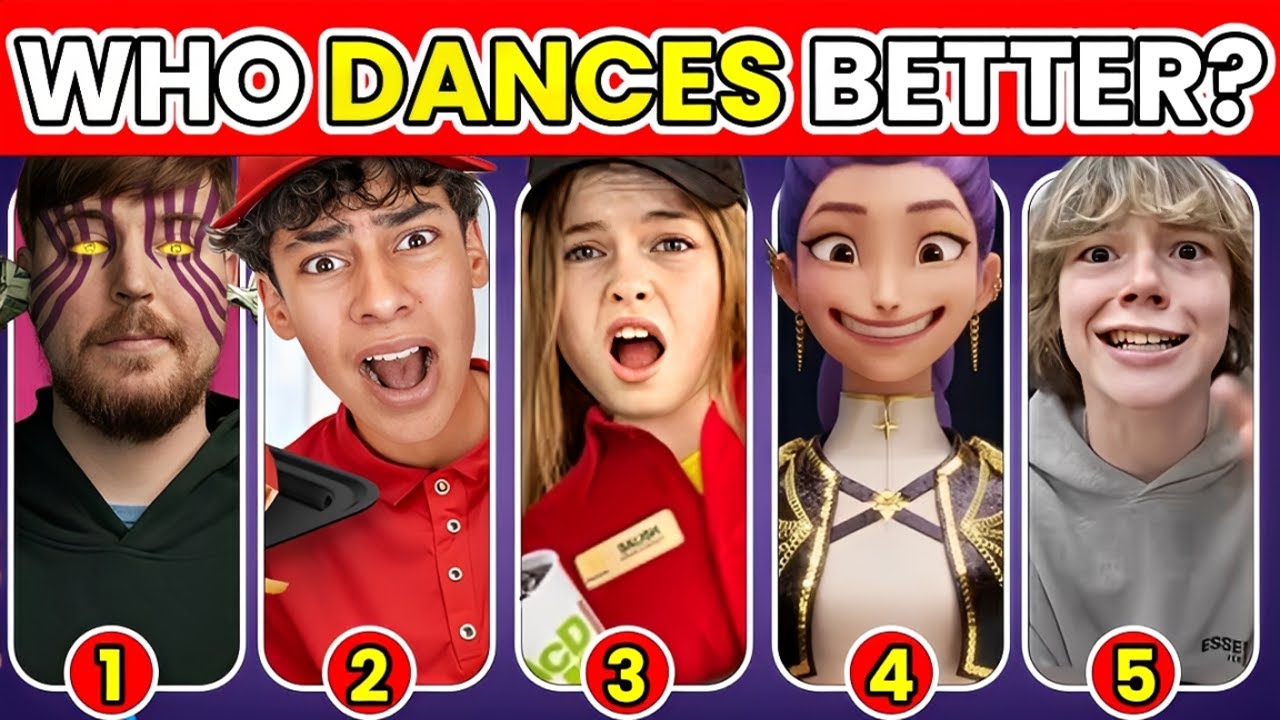 Who DANCES Better? 💃🎶 Guess Who’s Dancing | Like Nastya, MrBeast, Rumi, Zoey, JoJo Siwa , 67 meme