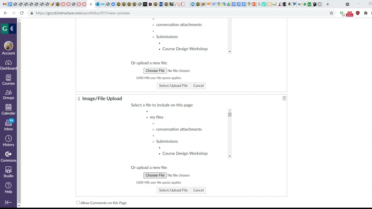 Canvas ePortfolios