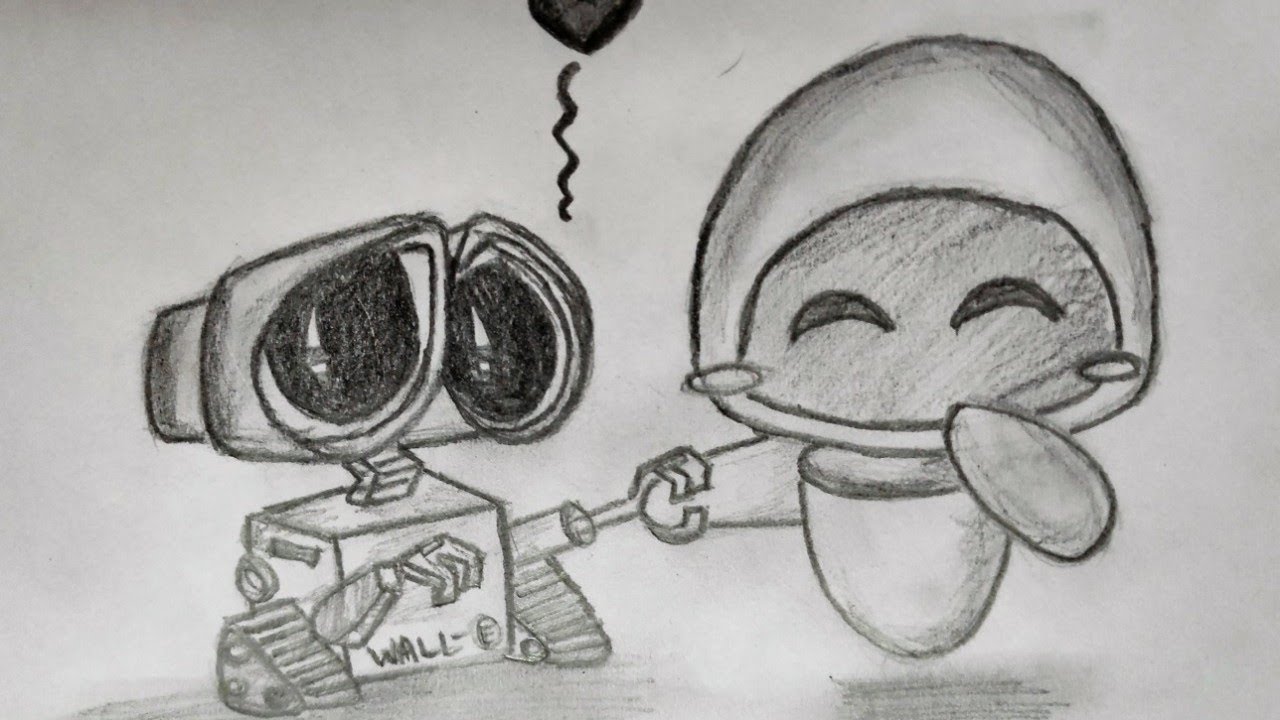 WALL-E & EVA | Easy Pencil Sketching