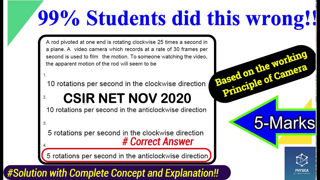 99% Students did this Question Wrong!! |CSIR NET NOV 2020| Section-C: 5-Marks| Complete Solution|NTA