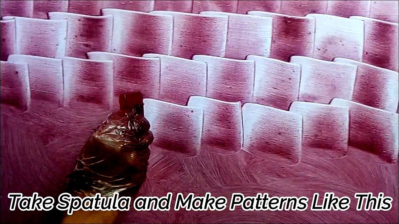 Oil Tube Design | Walll Color Ideas | Make Wall Beautiful Tool for Making Texture Designs |