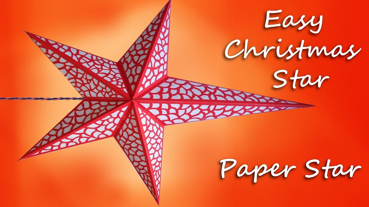 Christmas Star Making at home by Art/Chart paper || Christmas Star Lanterns Tutorial - step by step