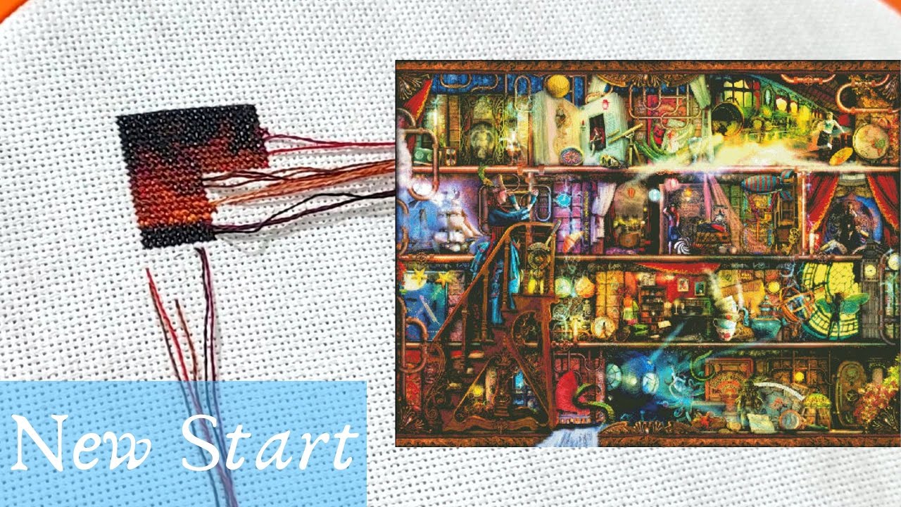 Flosstube 208 New Start & Stitch With Me: HAED Supersized The Fantastic Voyage Max Color ⚓