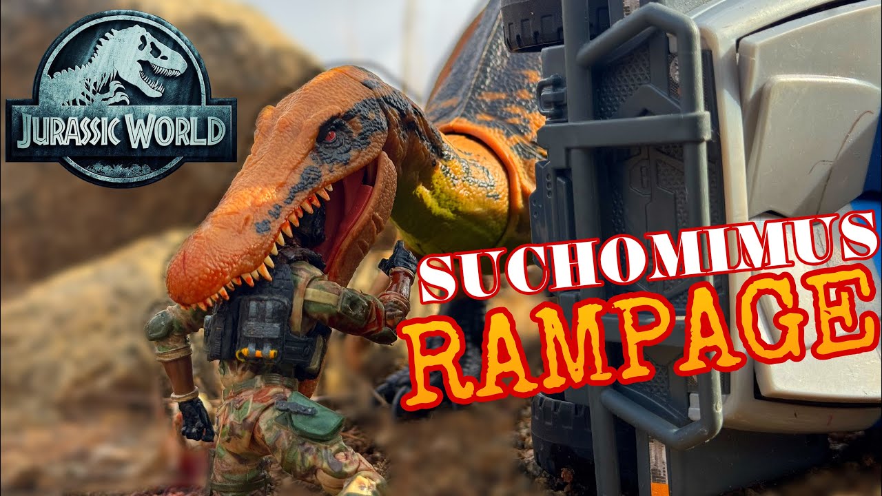 JURASSIC WORLD Rampage of The SUCHOMIMUS! Dinosaur Toy Movie #jurassicworld
