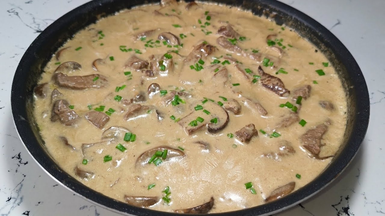 РЕЦЕПТ БЕФСТРОГАНОВА 💯 ЛЮБИМЫЙ ВКУС МОЕЙ ЖЕНЫ ИЗ РУССКОЙ КУХНИ ПО ОРИГИНАЛЬНОМУ РЕЦЕПТУ