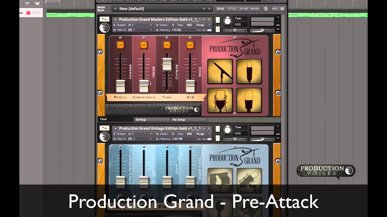 Production Grand Piano Sample Library - Pre Attack