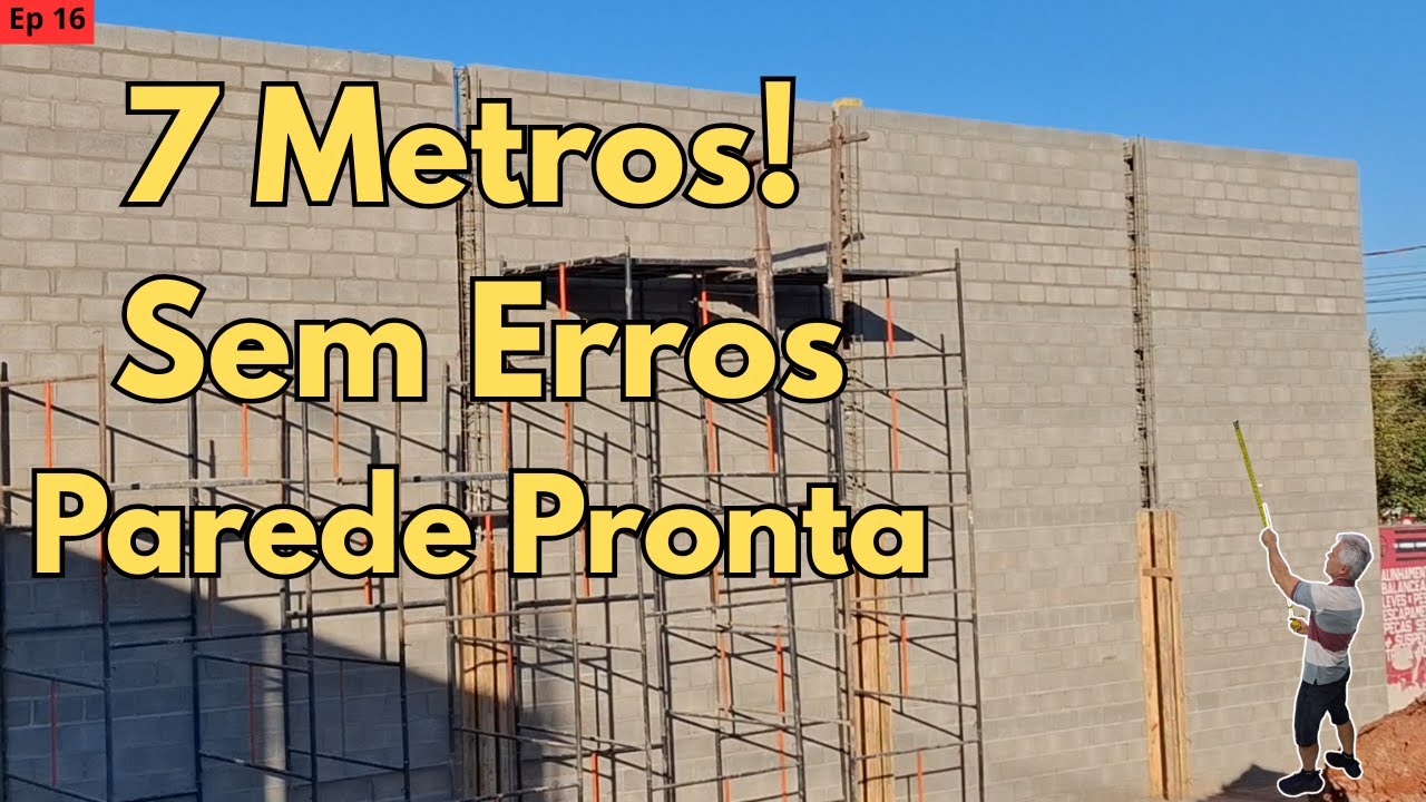 “Parede Com 7 Metros! Veja Como Fizemos Sem Riscos”