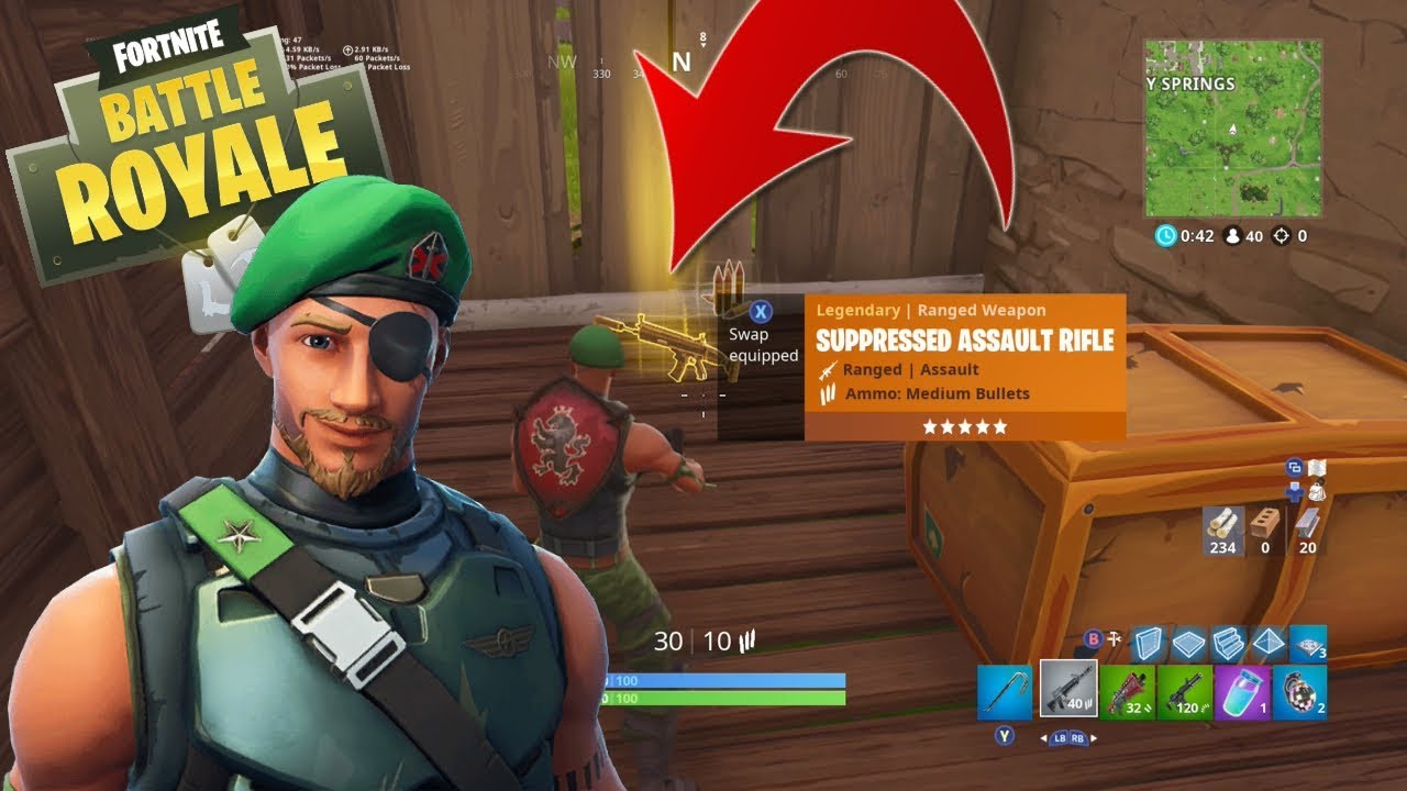 SUPPRESSED SCAR Gameplay! In Fortnite Battle Royale