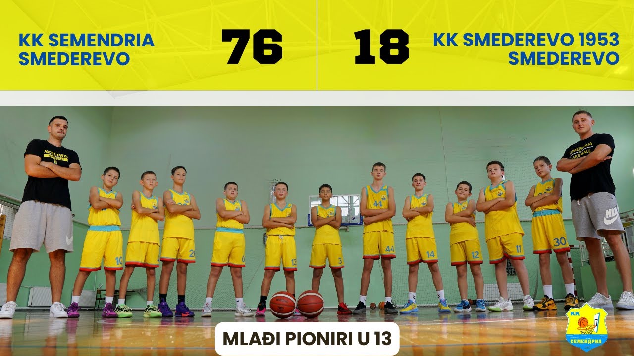 KK Semendria Smederevo- KK Smederevo 1953 Smederevo (mlađi pioniri u13 RKSCS)