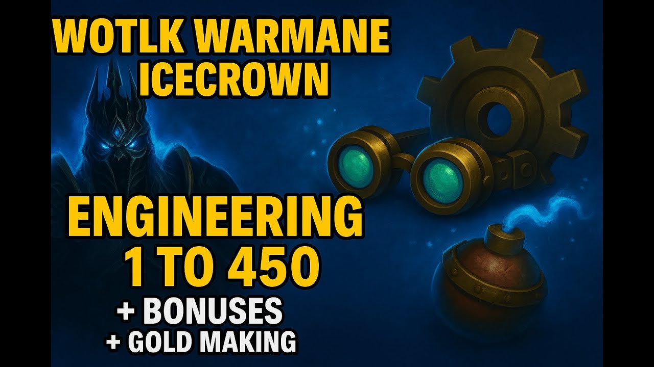 WotLK Warmane Icecrown - Engineering 1 to 450 (x3), Bonuses and Gold Making