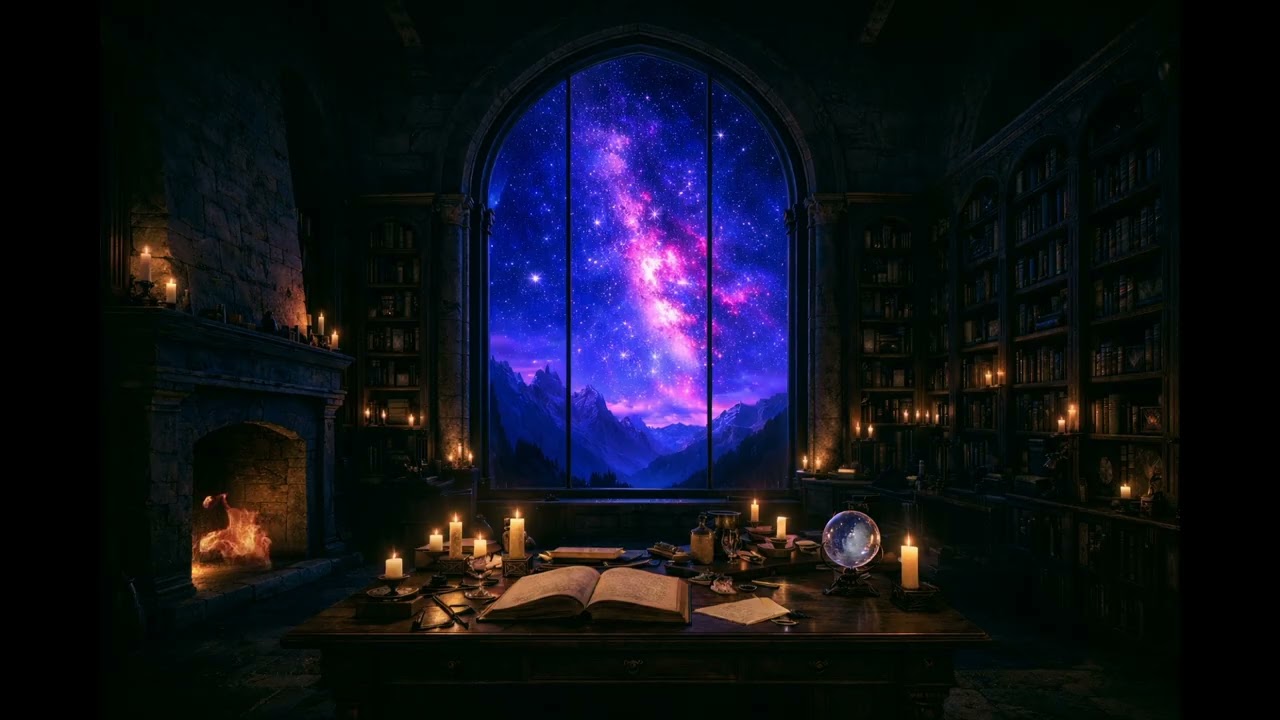 Wizard’s Library Under the Stars ✨ 3 Hours of Cinematic Fantasy Music for Focus & Reading