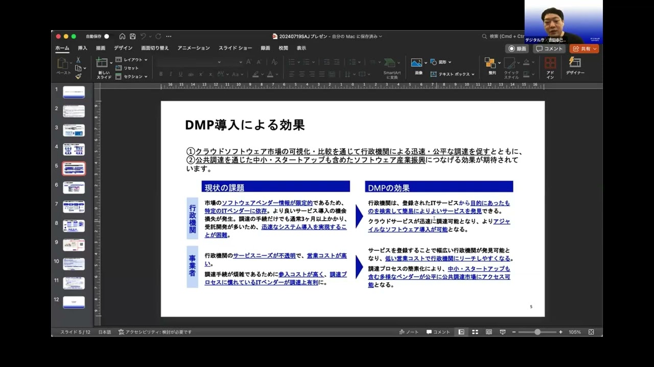 20240719 デジタル庁「新しいIT公共調達手法デジタルマーケットプレイス（DMP）の概要と取組」説明会