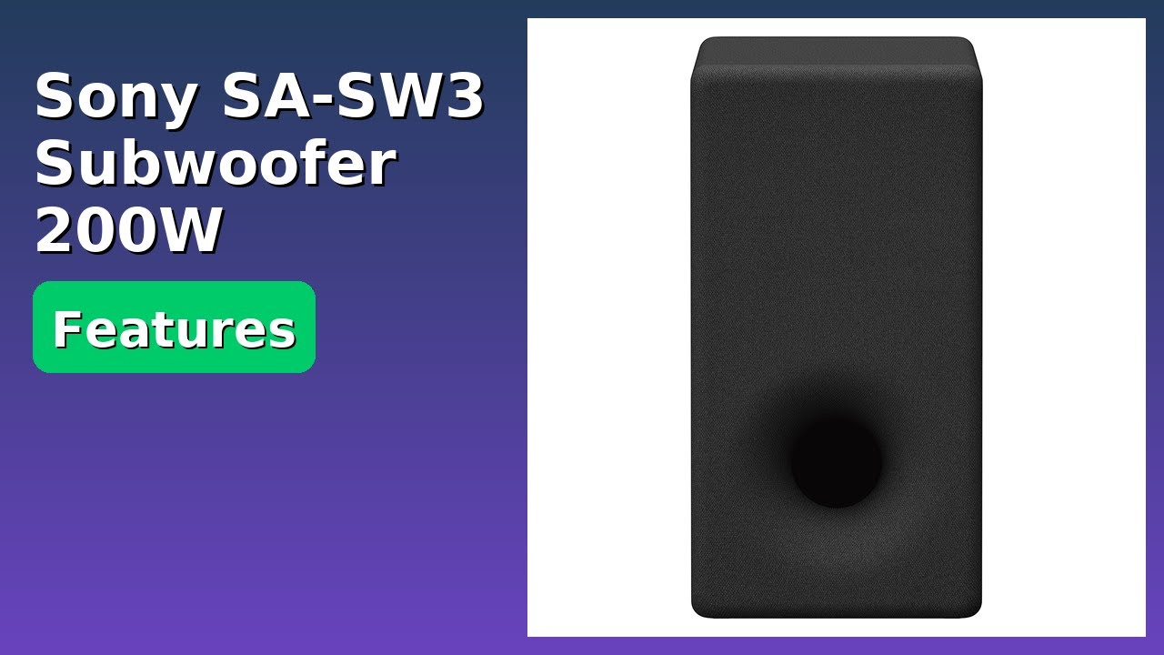 REVIEW (2026): Sony SA-SW3 Subwoofer 200W. Features.