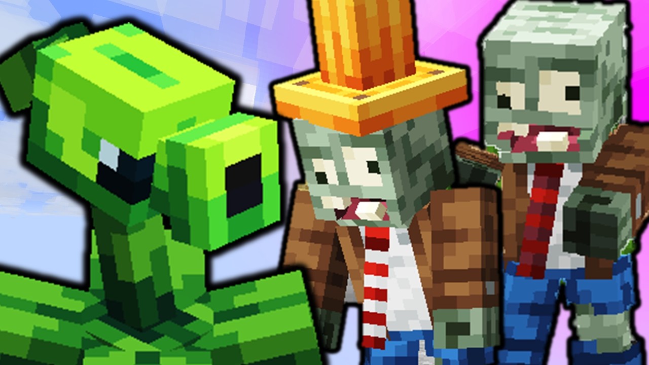 Plants vs Zombies A Minecraftban!