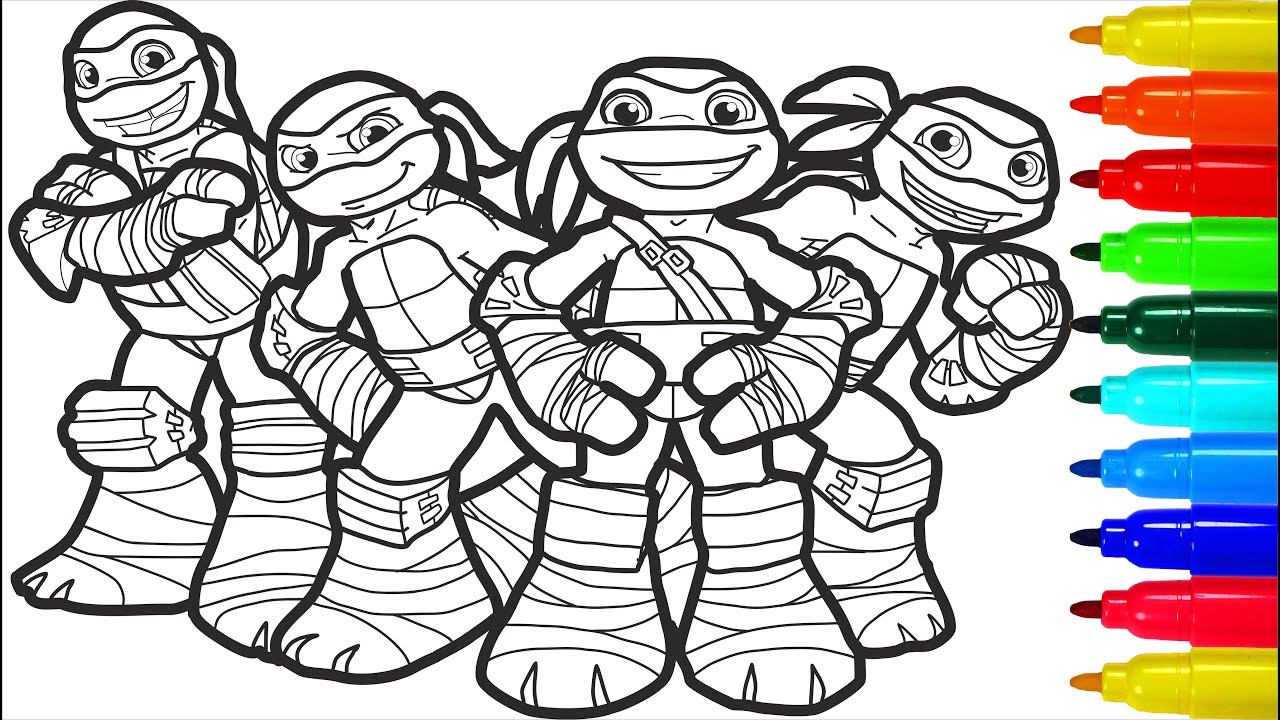 TMNT Funny Heroes Coloring pages