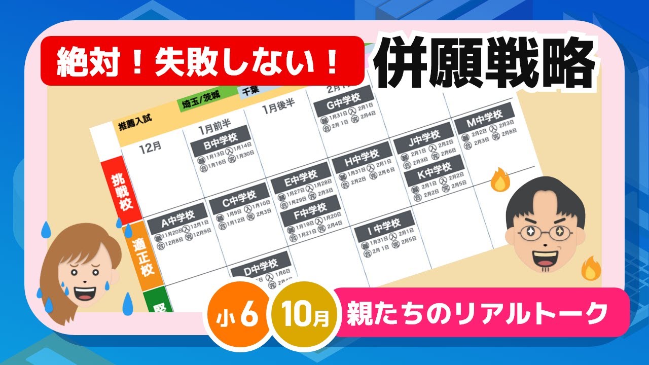 【中学受験】後悔しない「併願戦略」が大事
