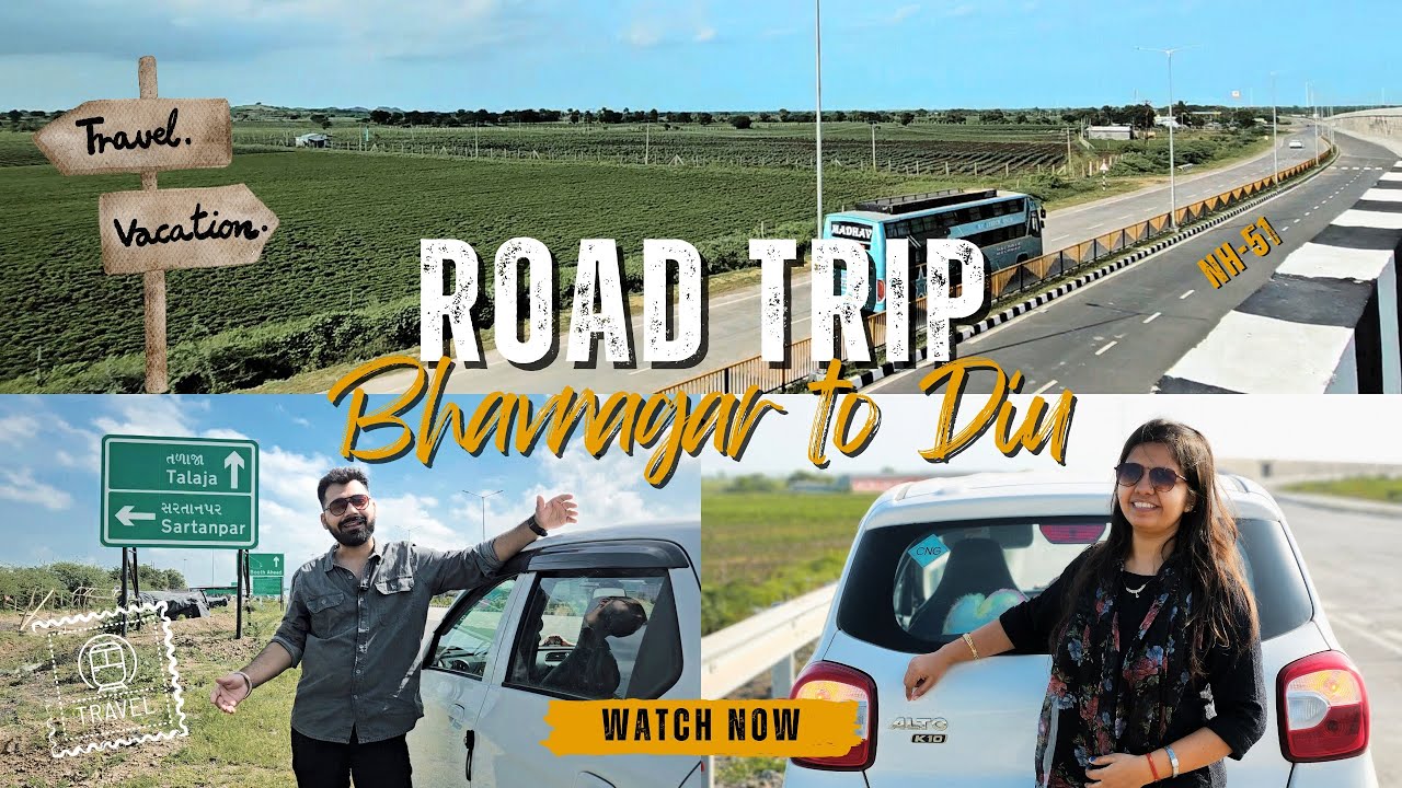Ep. 1: Bhavnagar to Diu Road Trip | Scenic NH-51 Drive in Alto K10 | Mileage, Tolls & Coastal Drive