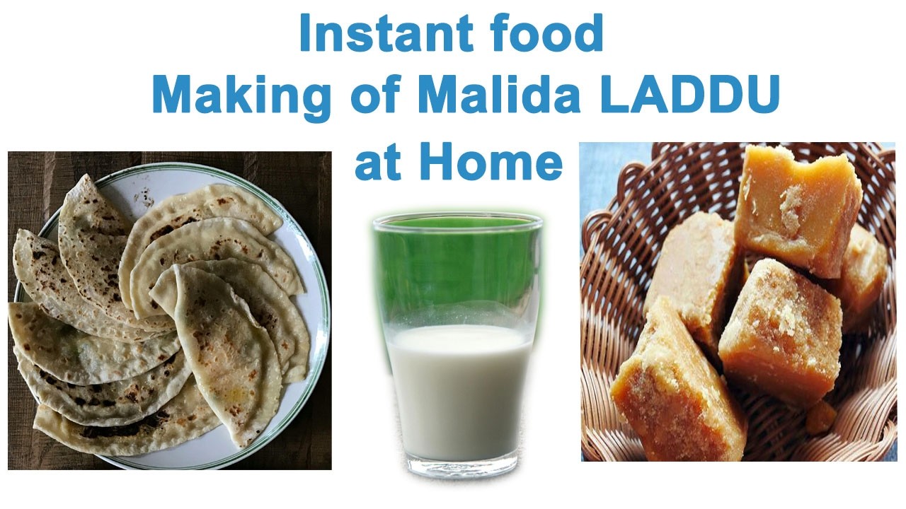 Instant Roti Food Making of Malida