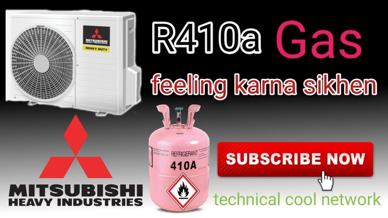 Mitsubishi AC mein R410 gas charge karna sikhen