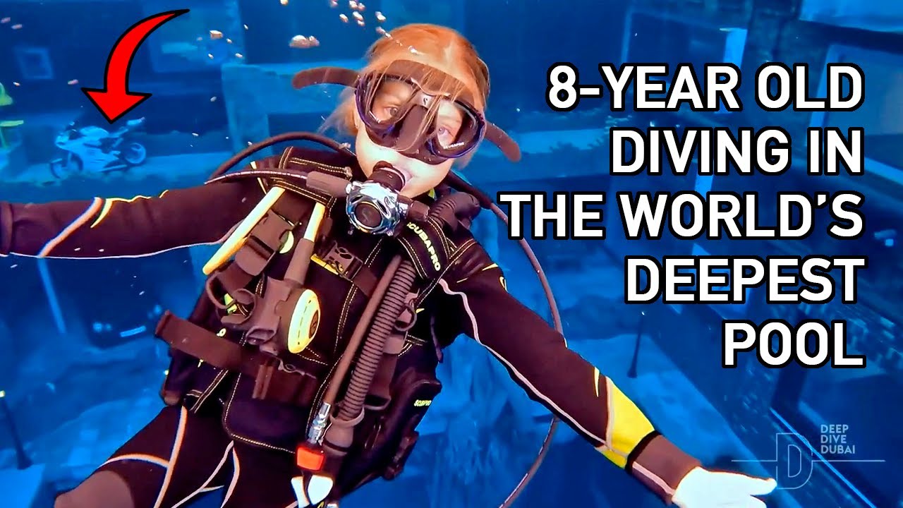 8-year Old Diving In The World's Deepest Pool
