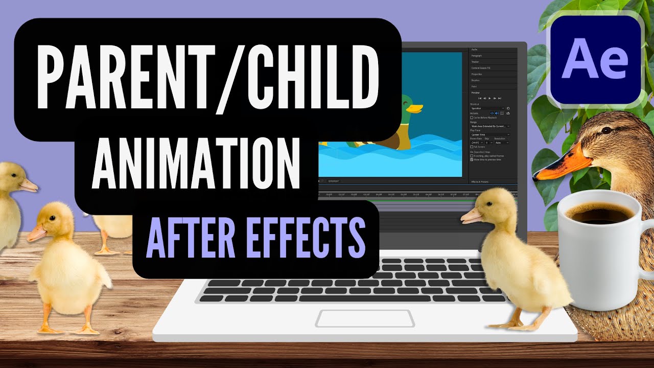 Как использовать родительские элементы в AFTER EFFECTS // Простой урок по анимации для начинающих