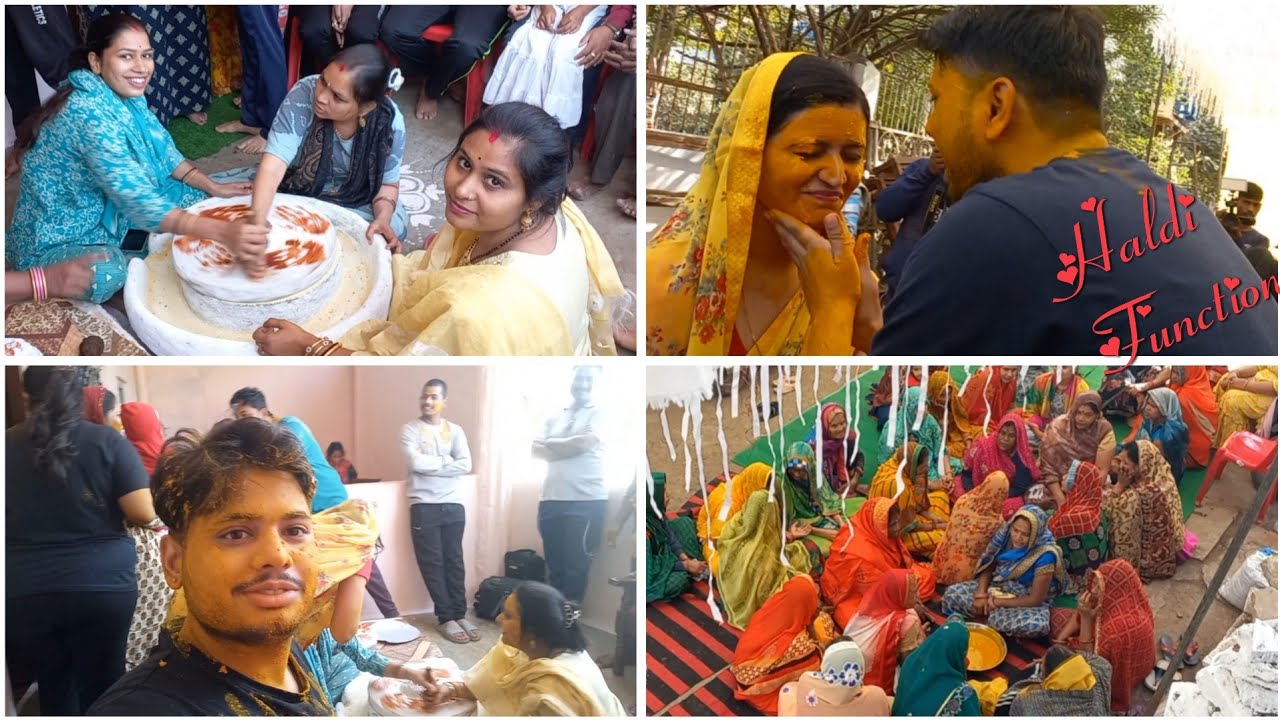 ये हल्दी है या होली 😂😂 शादी का हल्दी फंक्शन सब को चढ़ गई इतनी मस्ती 😍😍 