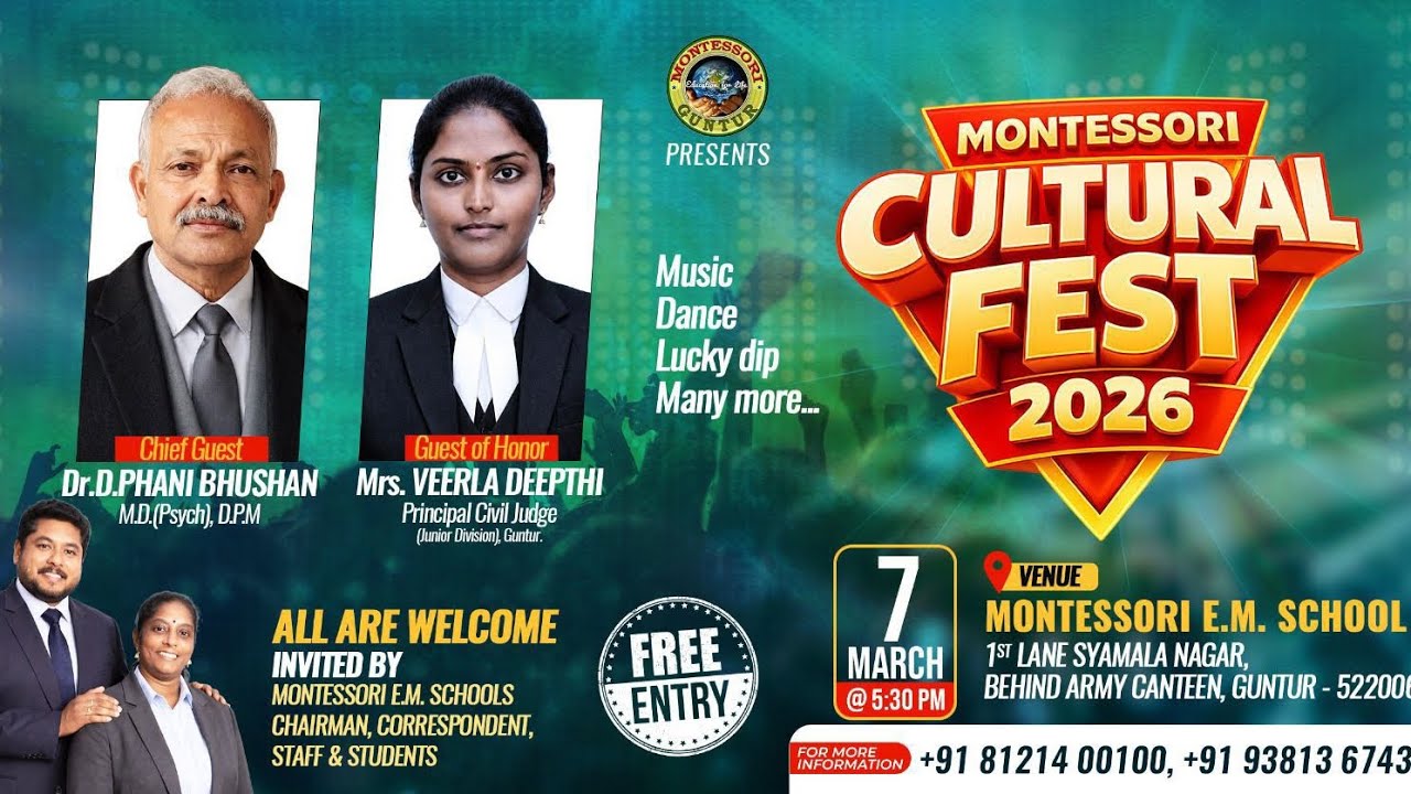 Sona sona song dance performance in culture festival in Montessori english medium school in guntur