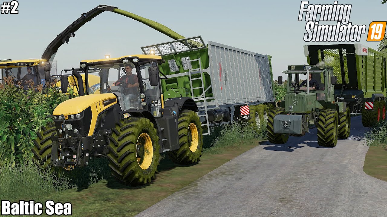 🇳🇴 MAIZE🌽SILAGE harvest, Collecting & Selling hay bales│Baltic Sea│FS 19│Timelapse 2