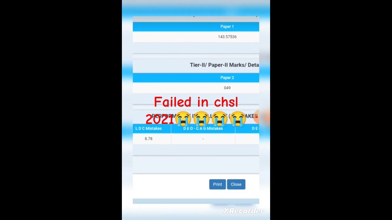 failed in ssc chsl 2021 #sschsl