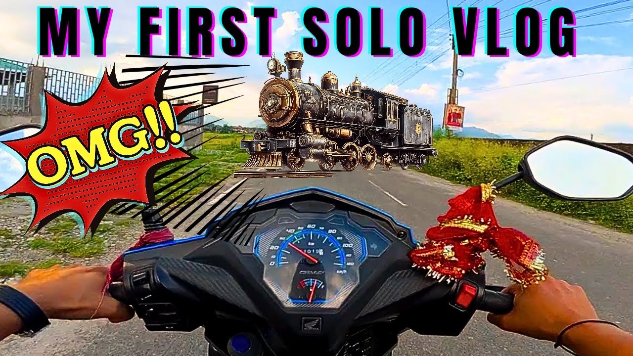 MY FIRST SOLO VLOG IN SCOOTY HINDI | WAY TO THE RIVERSIDE | TRAIN PASSING THROUGH BRIDGE | CHRISHAN 
