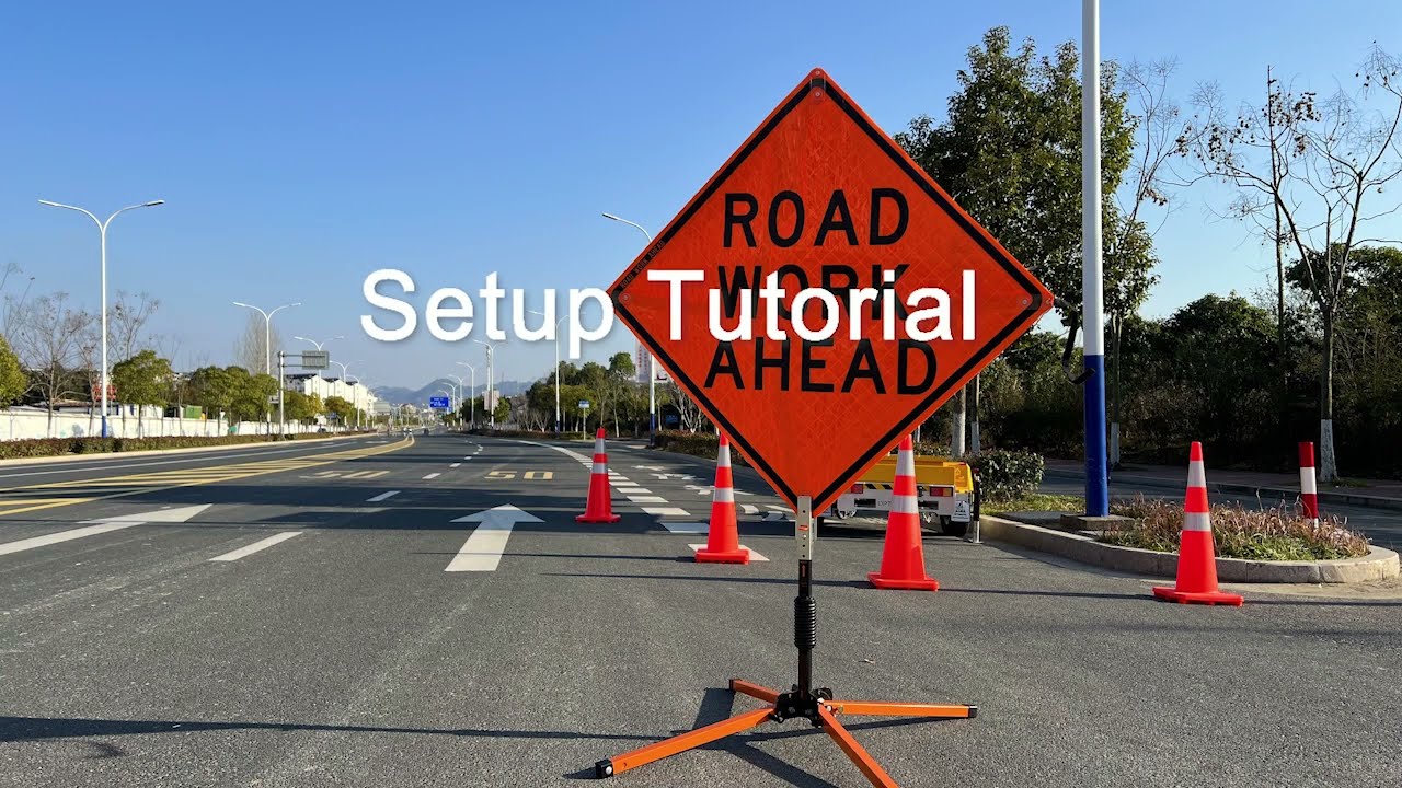 Roll Up Safety Sign Stands USA Temporary Traffic Control