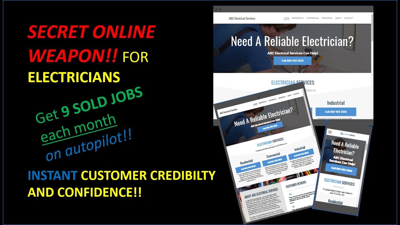 Best Electrician Website Design - Free Download - Digital Electrician Website Presentation