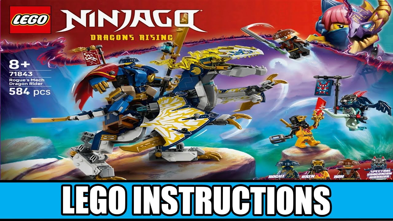 LEGO Instructions - Ninjago - 71843 - Rogue's Mech Dragon Rider - Dragons Rising Season 3