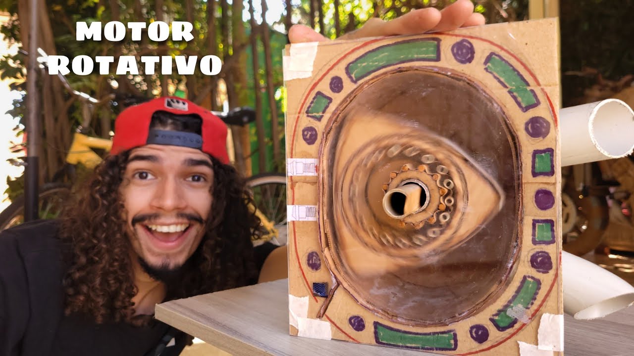 FIZ UM MOTOR ROTATIVO QUE RODA!!