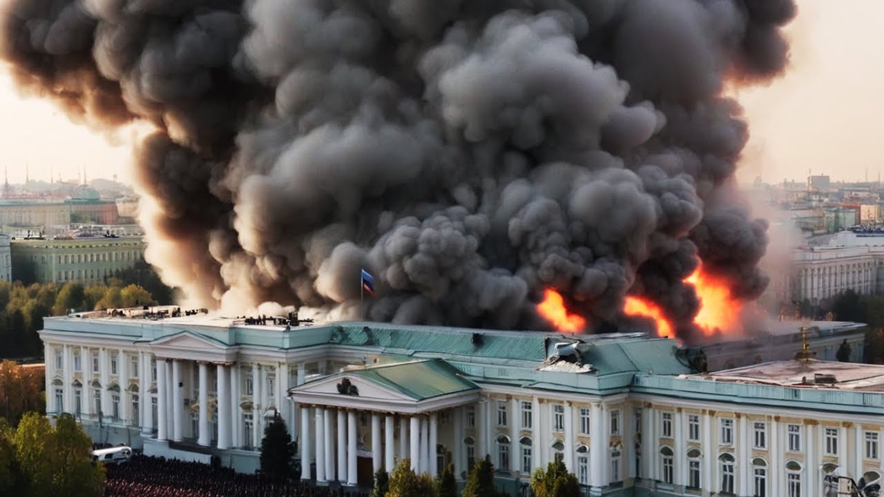 Putin Surrenders, Russian Presidential Building Destroyed by Ukrainian Troops in Moscow