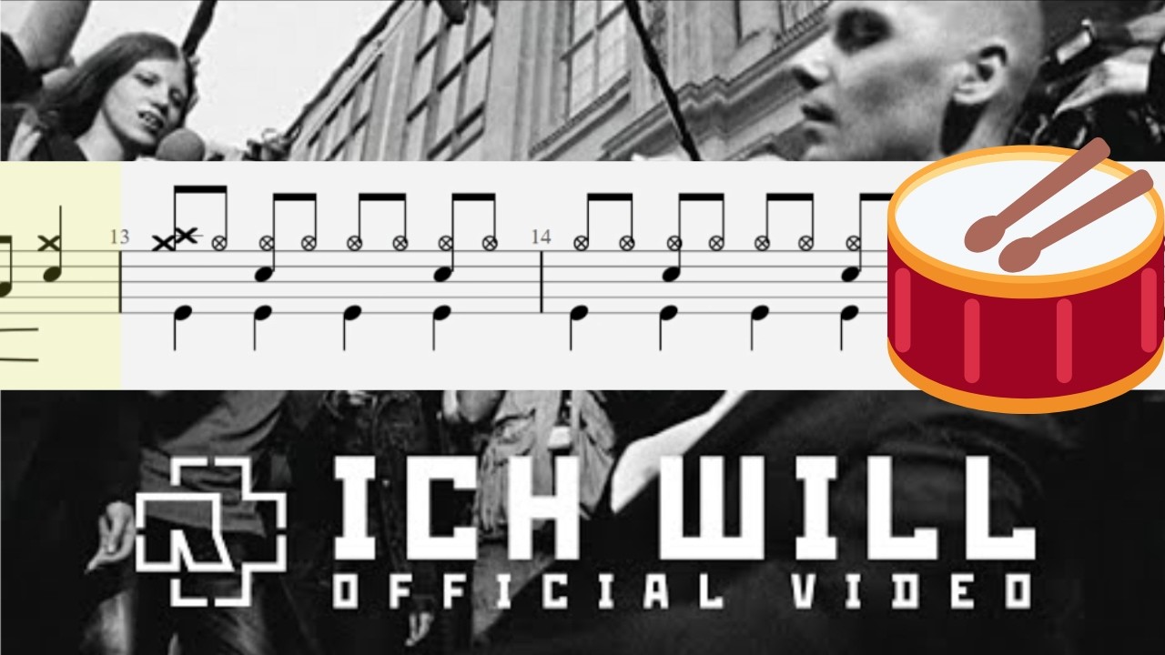 Drum Sheet “Ich Will” Rammstein (★★☆☆☆) (Drum score)