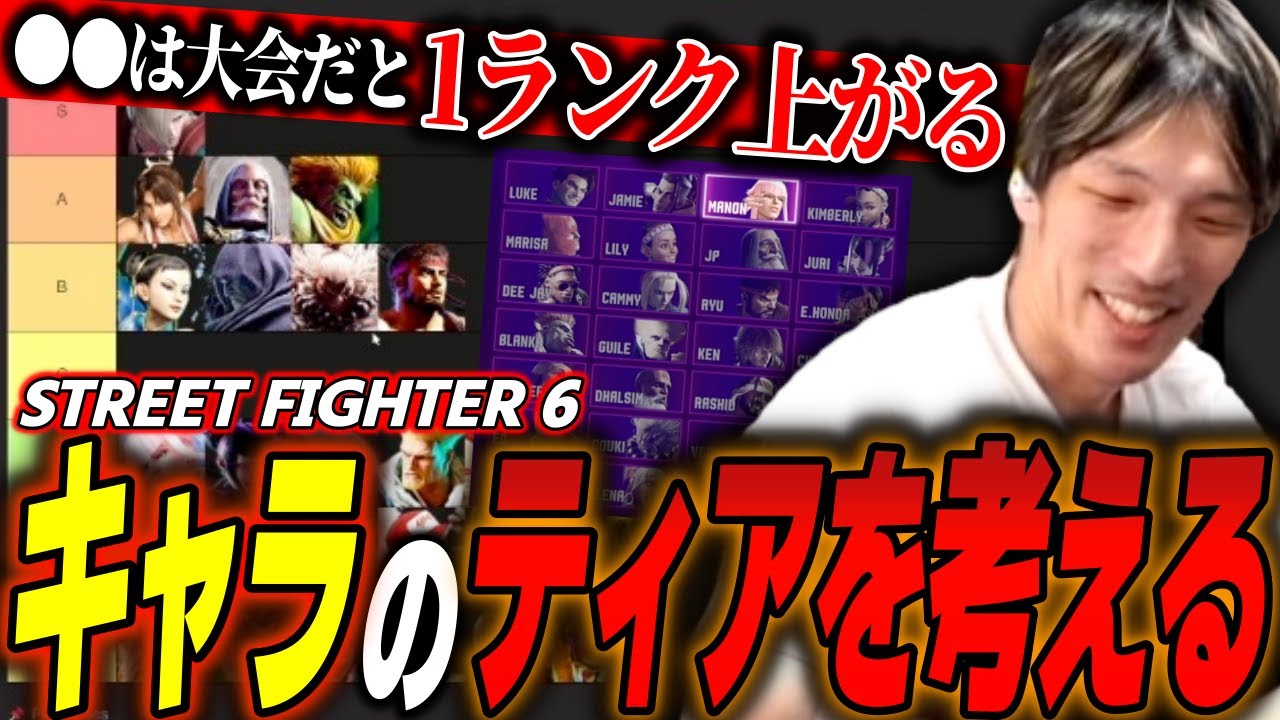 ストリートファイター6のキャラのティアを考えるマゴさん【スト6】【切り抜き】