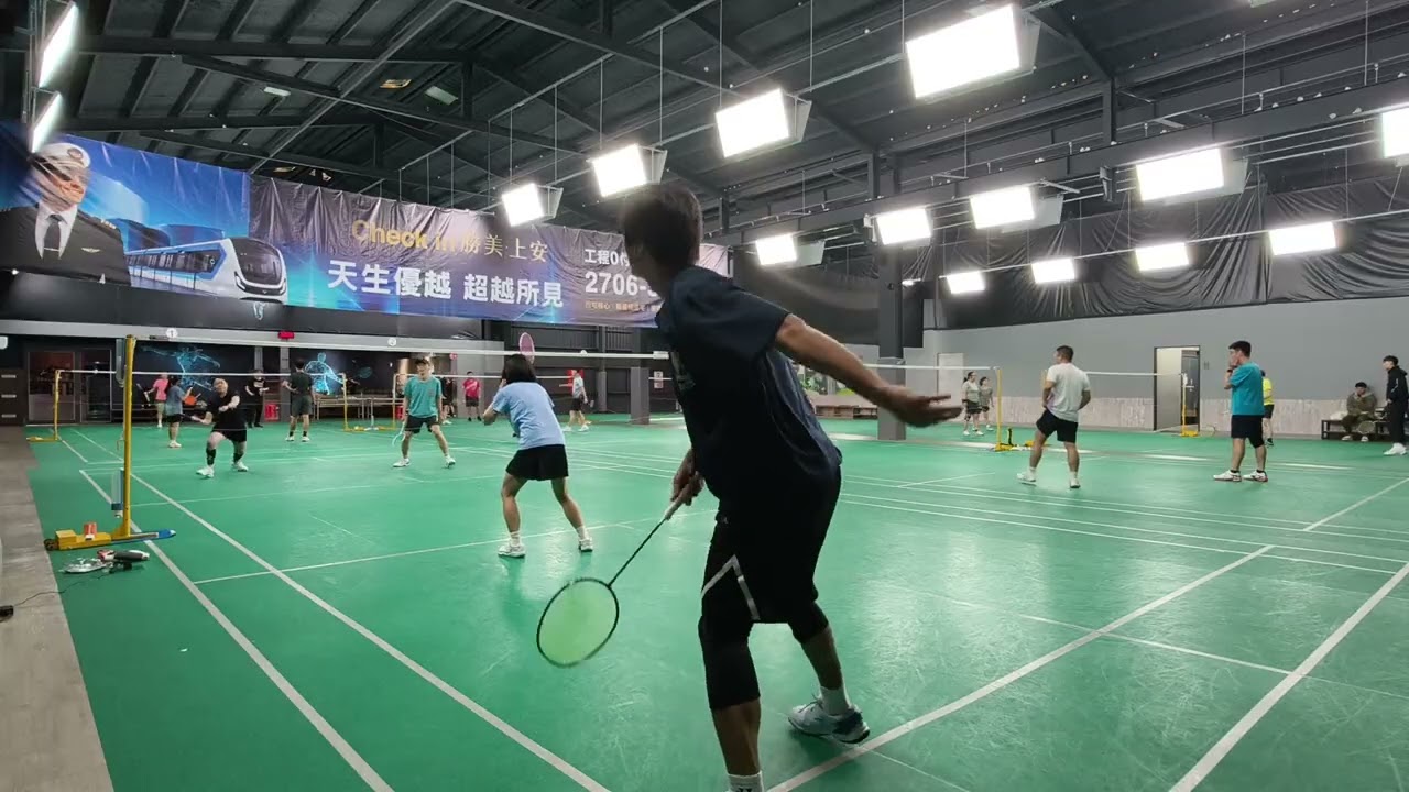 2/8 寒流Game 9 珮珊傑哥 21 : 14 強哥蕙君 #混雙 #福雅羽球會館4號場地 #badminton 
