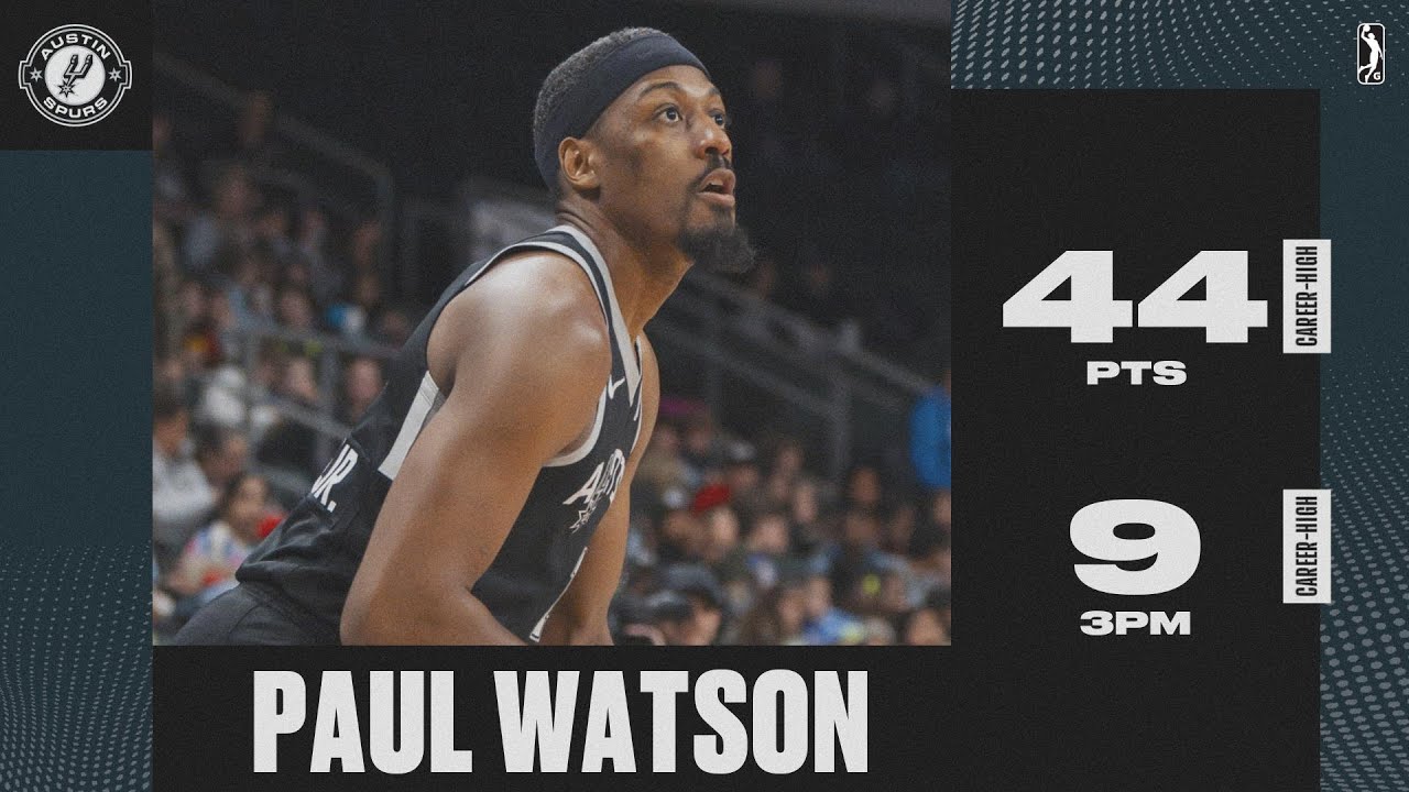 Paul Watson Drops A Massive 44 PTS Performance In Austin Spurs Home Win!