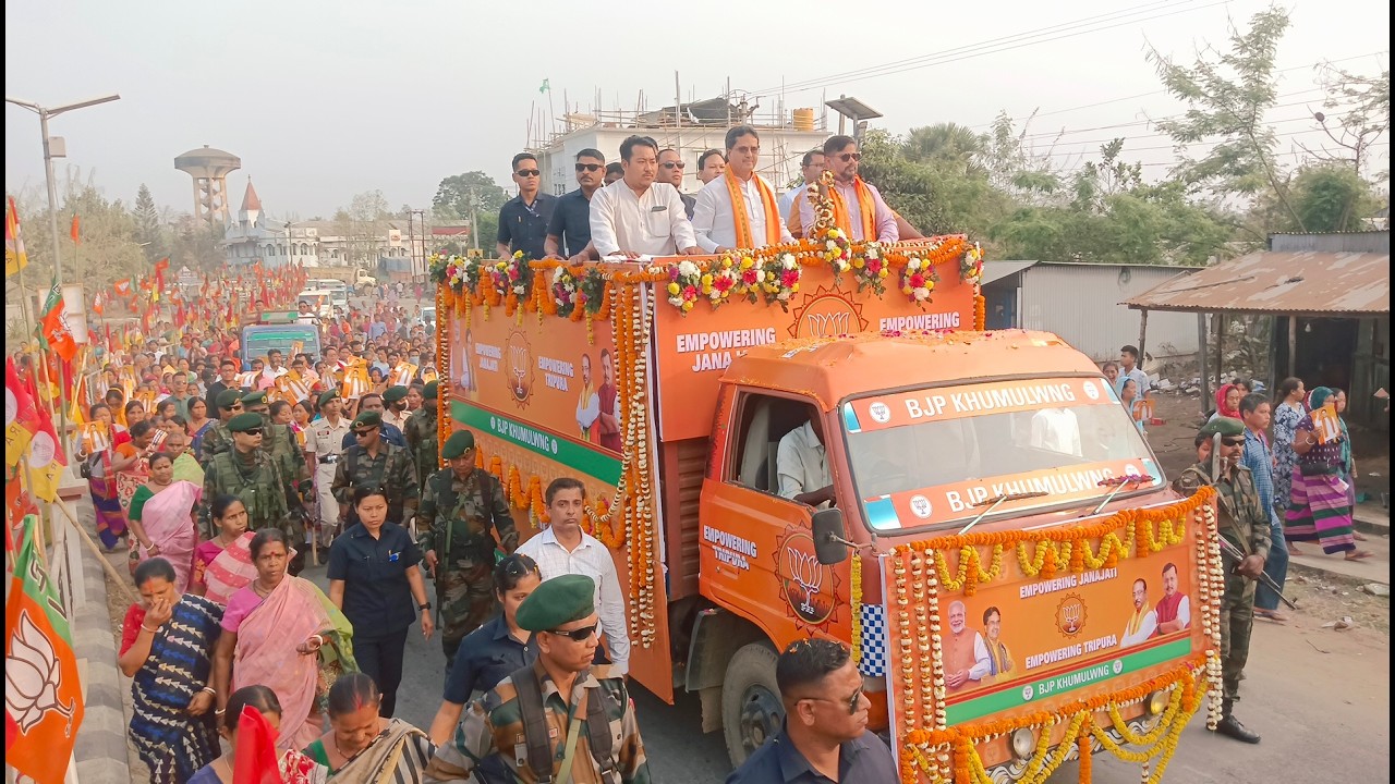 Road Show at Khumulwng | TTAADC-2026 Election Campaign CM Dr. Manik Saha