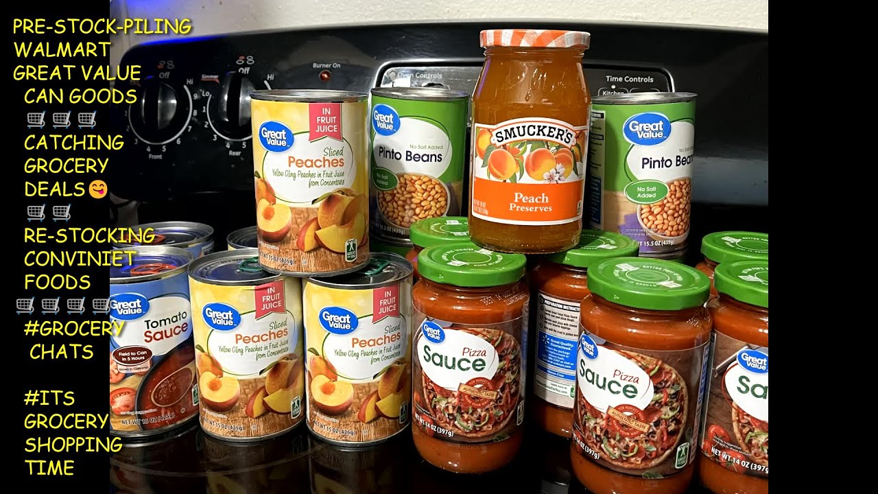 PRE-STOCKPILING WALMART GREAT VALUE CAN GOODS🛒CATCHING GROCERY DEALS 