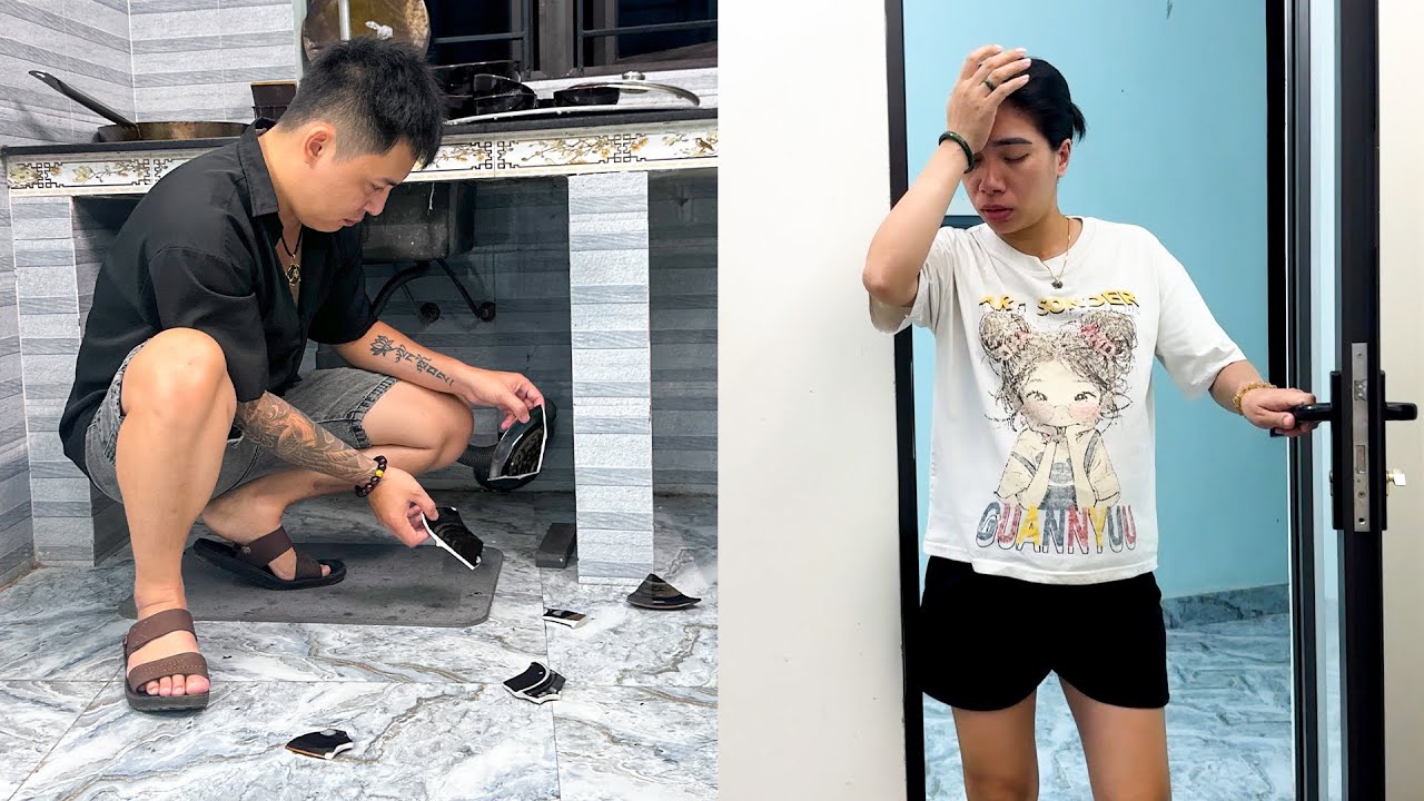The disaster that dad caused when washing dishes for mom