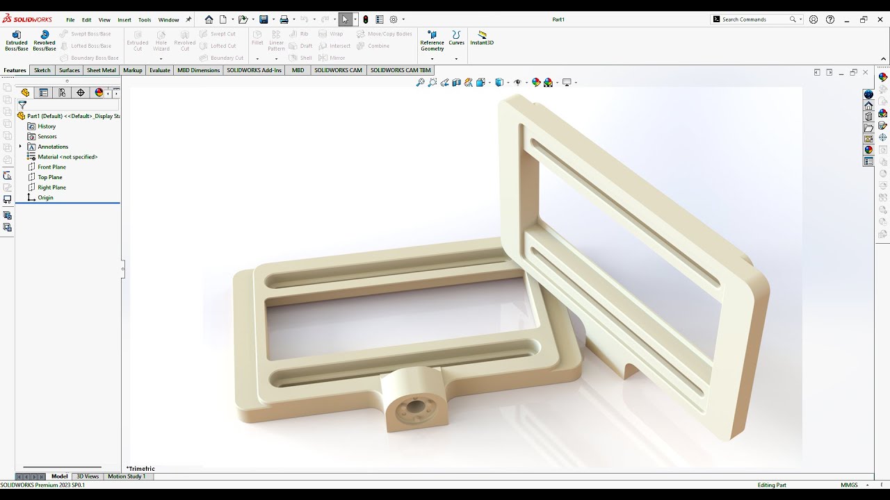 SolidWorks, Stand for Lighting System Holding-Body