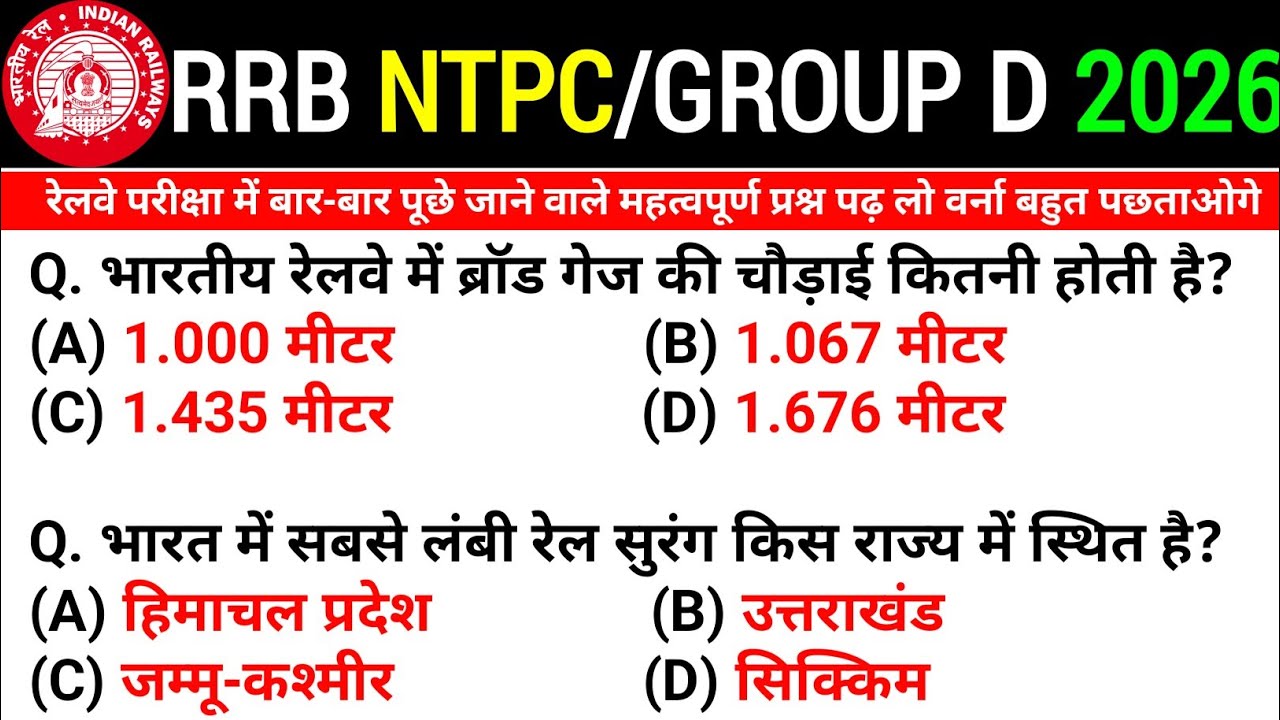 RRB NTPC Previous Year Question Paper || Railway NTPC CBT-1 Previous Year Question Paper 2021